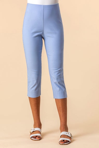 Roman Light Blue Cropped Stretch Trouser