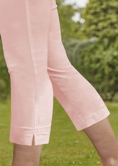 Roman Light Pink Cropped Stretch Trouser Capri Summer Leggings 3/4 Pedal Pushers