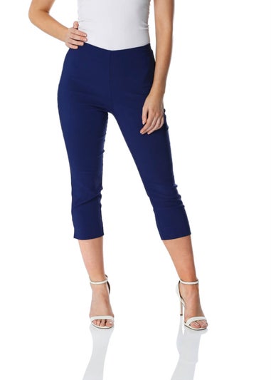 Roman Midnight Blue Cropped Stretch Trouser
