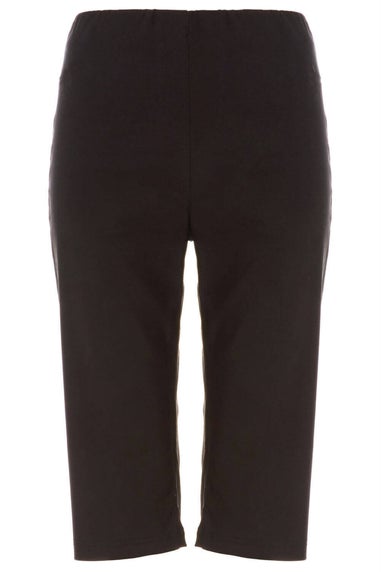 Roman Black Knee Length Stretch Shorts