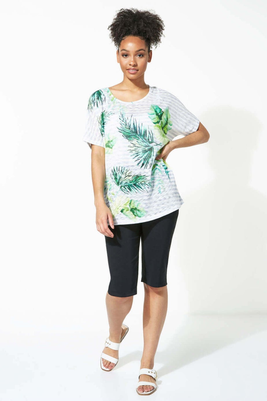 Roman Black Knee Length Stretch Shorts