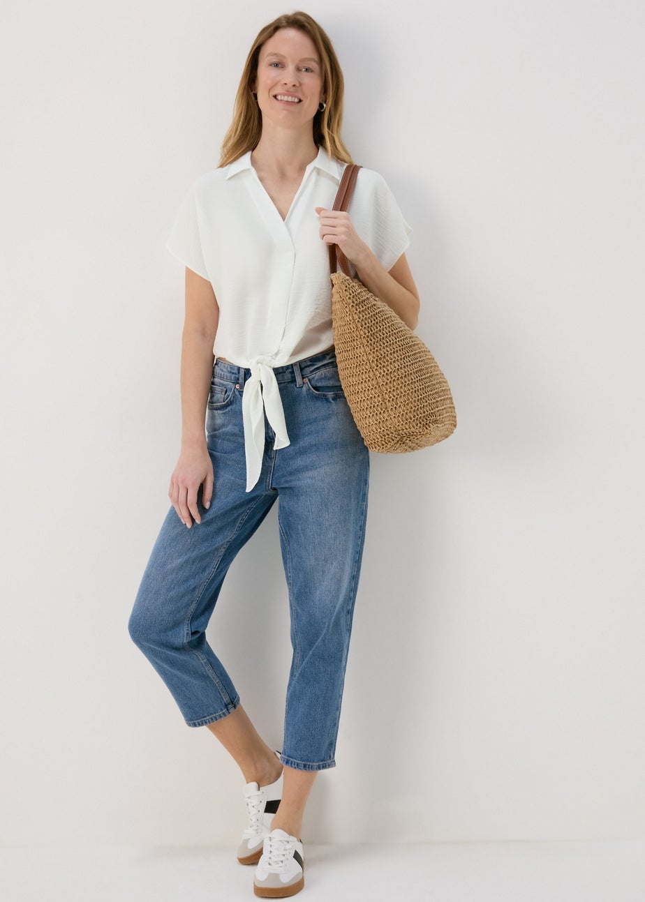 White Tie Waist Shirt