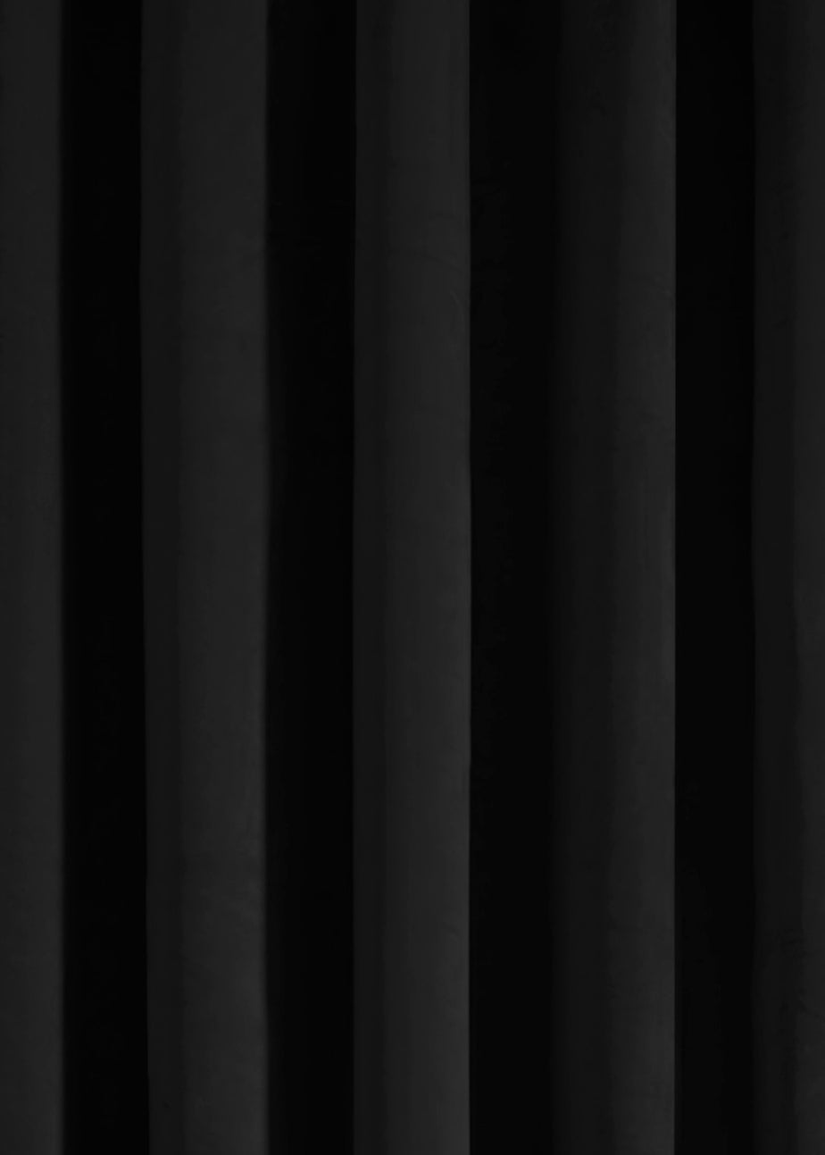 Laurence Llewelyn-Bowen Montrose Velvet Blackout Black Eyelet Single Panel Door Curtain