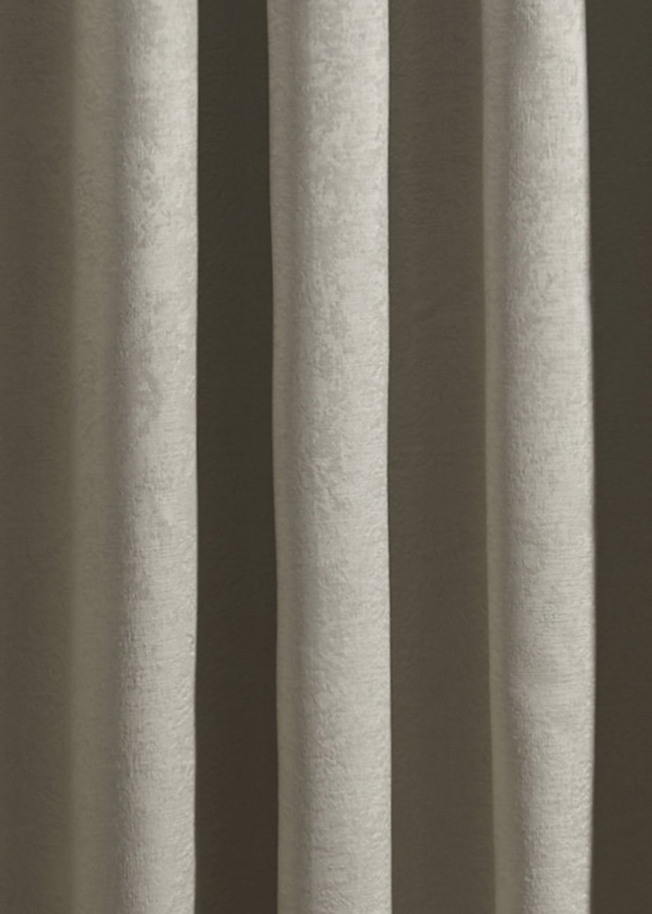 Fusion Strata Dimout Natural Eyelet Single Panel Door Curtain