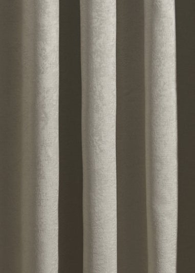 Fusion Strata Dimout Natural Eyelet Single Panel Door Curtain