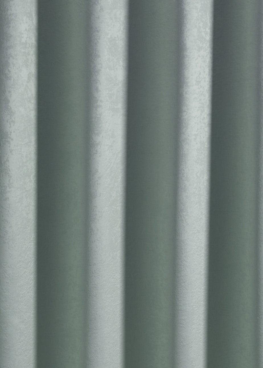 Fusion Strata Dimout Blue Eyelet Single Panel Door Curtain