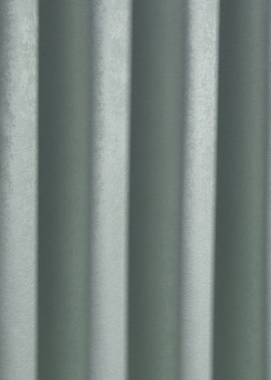 Fusion Strata Dimout Blue Eyelet Single Panel Door Curtain