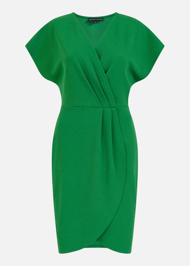 Mela Green Wrap Front Dress