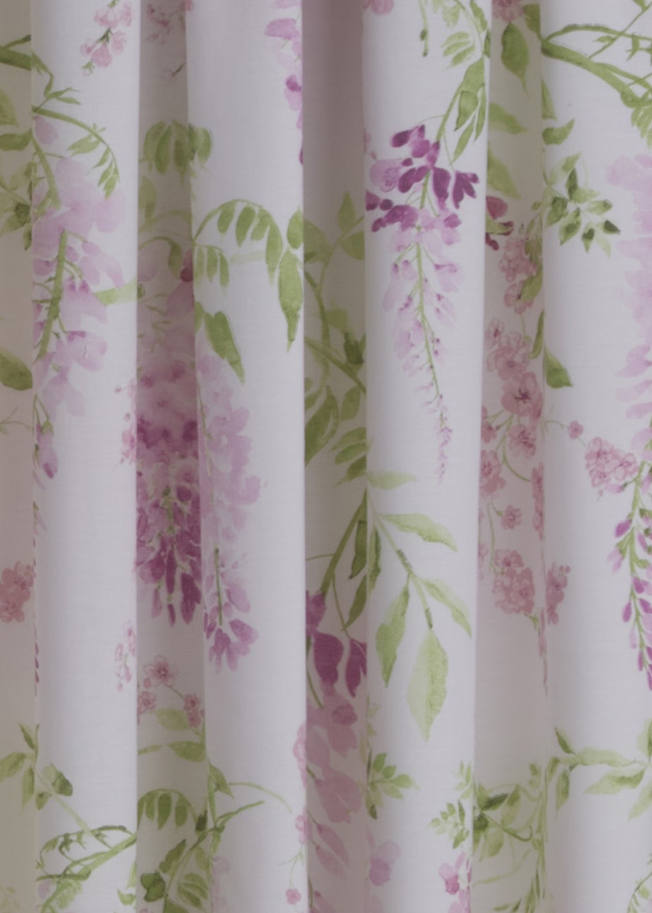 Dreams & Drapes Wisteria Pink Pencil Pleat Curtains With Tie-Backs