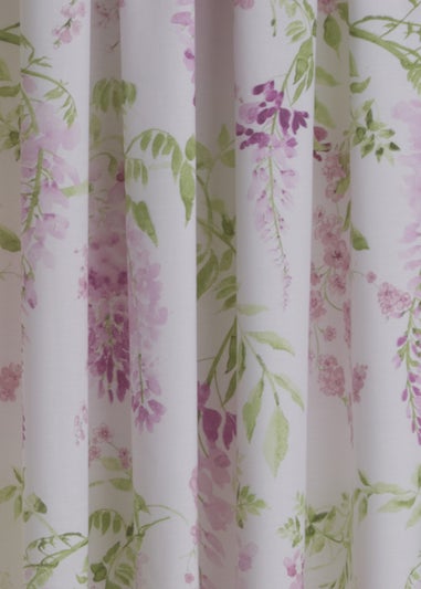 Dreams & Drapes Wisteria Pink Pencil Pleat Curtains With Tie-Backs
