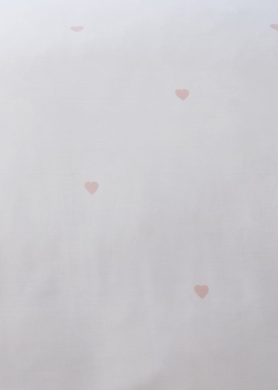Serene Decorative Heart Pink Duvet Cover Set
