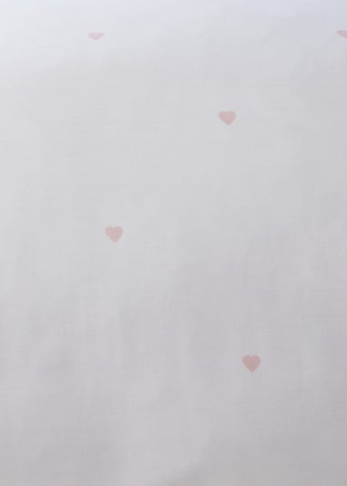 Serene Decorative Heart Pink Duvet Cover Set