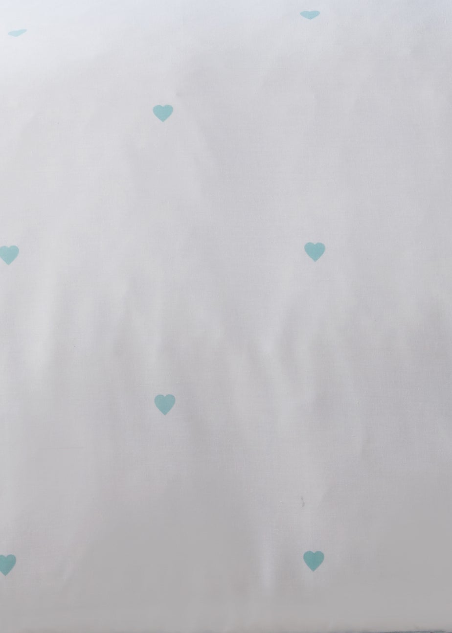 Serene Decorative Heart Blue Duvet Cover Set