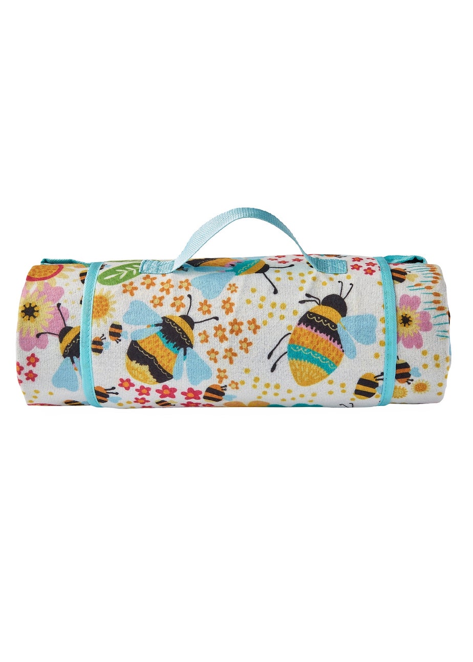 Fusion Buzzy Bee Yellow Picnic Blanket