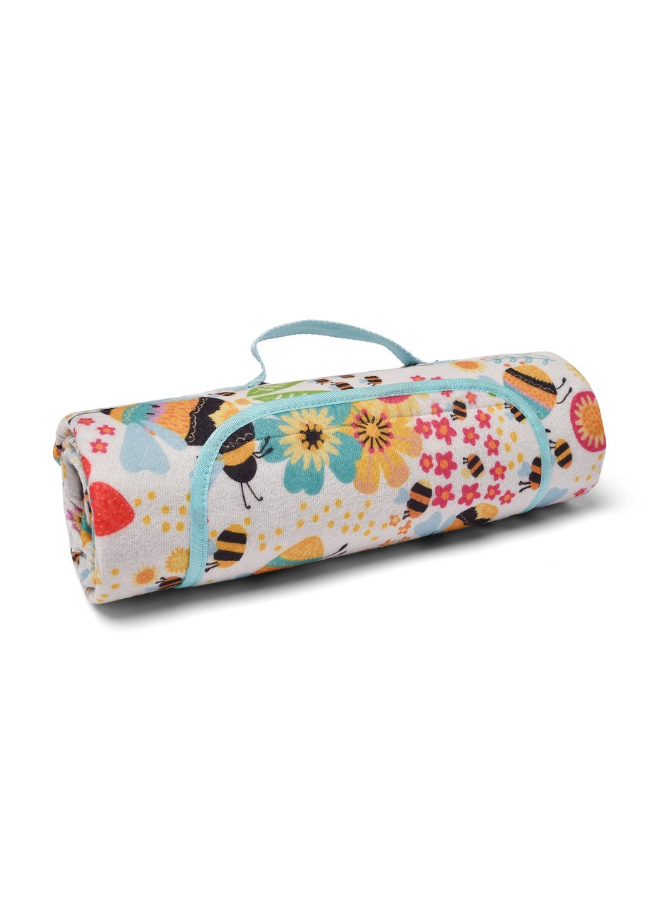 Fusion Buzzy Bee Yellow Picnic Blanket