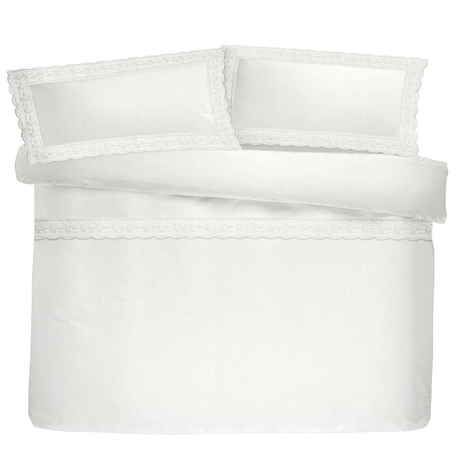 Serene Renaissance White Duvet Cover Set