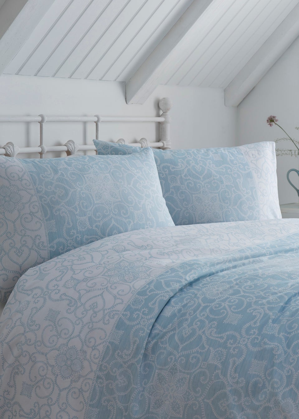 Dreams & Drapes Design Frampton Reversible Blue Duvet Cover Set