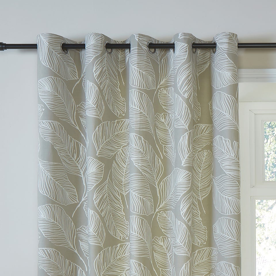 Fusion Matteo Natural Eyelet Curtains