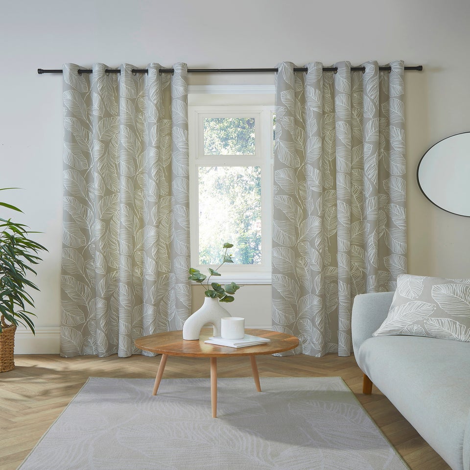 Fusion Matteo Natural Eyelet Curtains