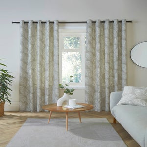 Fusion Matteo Natural Eyelet Curtains