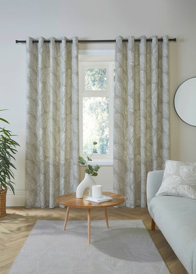 Fusion Matteo Natural Eyelet Curtains