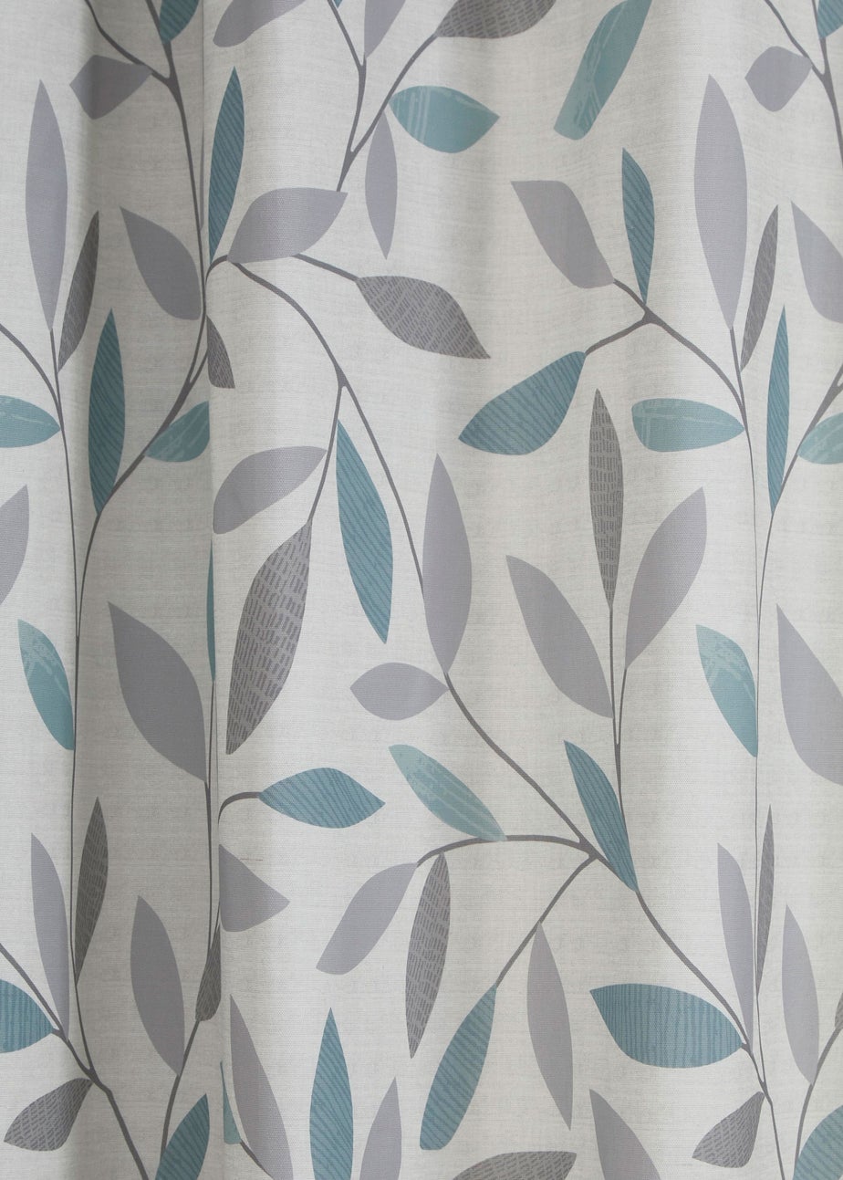 Fusion Beechwood Blue Eyelet Curtains