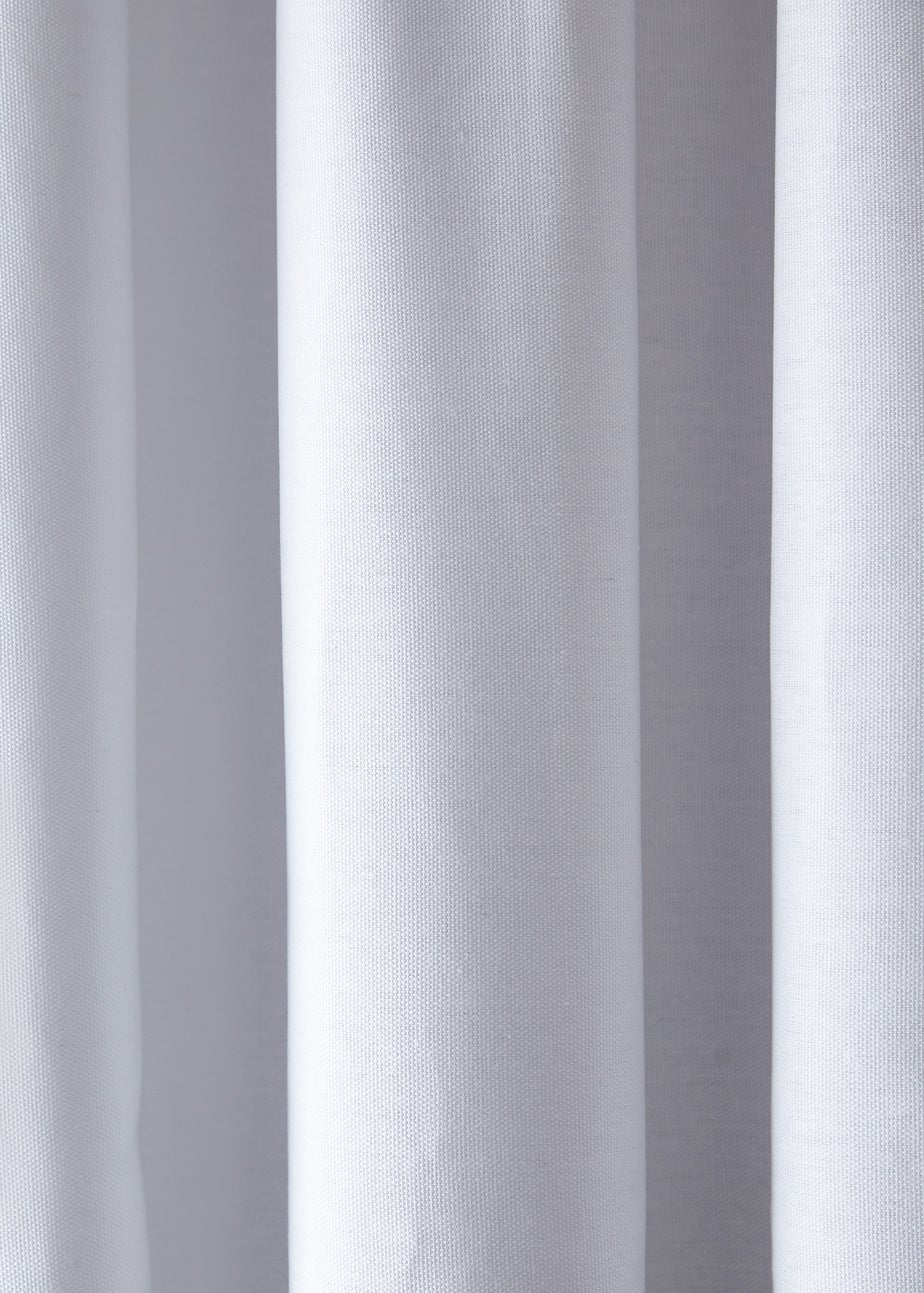 Fusion Dijon Blackout White Pencil Pleat Curtains