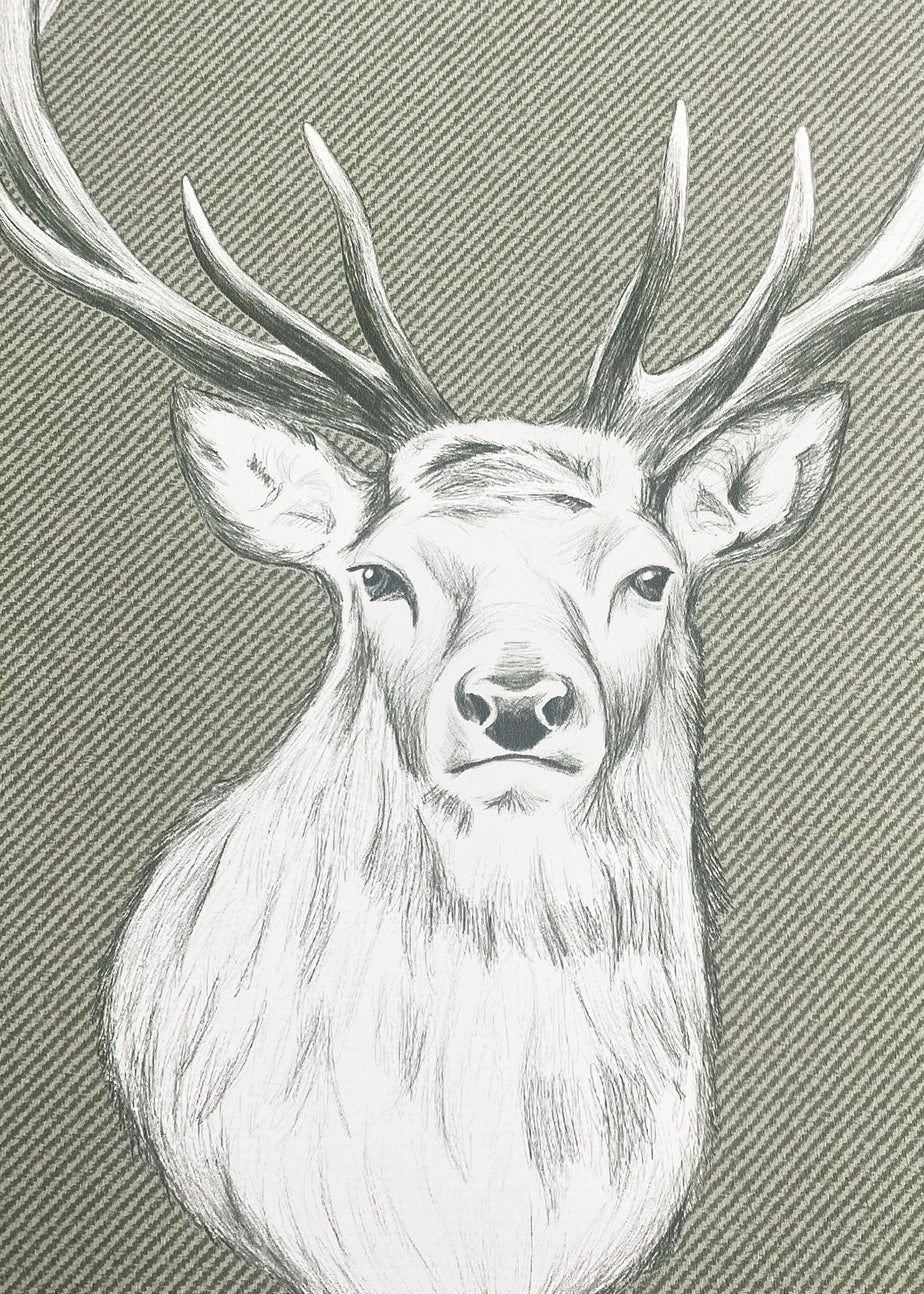 Catherine Lansfield Stag Sage Wallpaper