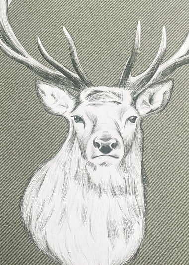 Catherine Lansfield Stag Sage Wallpaper