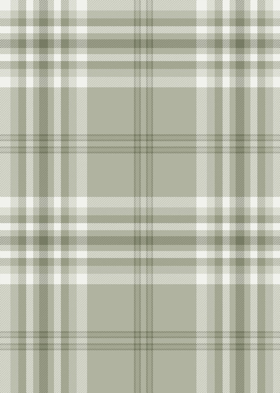 Catherine Lansfield Kelso Check Sage Wallpaper