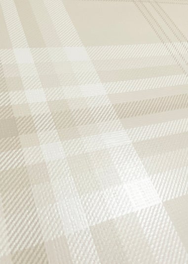 Catherine Lansfield Kelso Check Cream Wallpaper