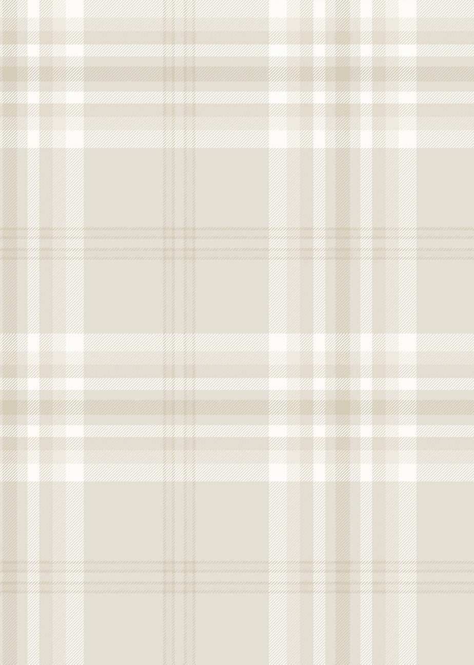 Catherine Lansfield Kelso Check Cream Wallpaper