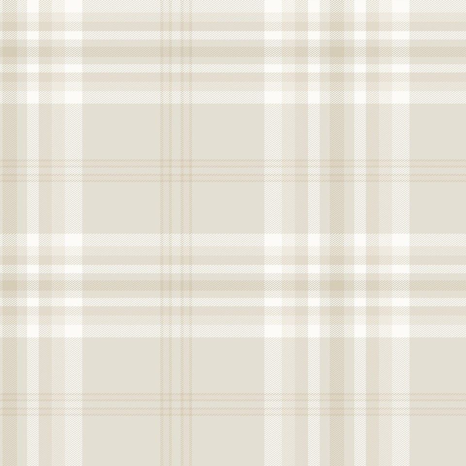 Catherine Lansfield Kelso Check Cream Wallpaper