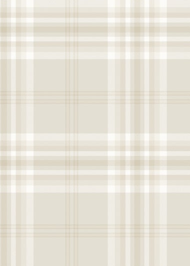 Catherine Lansfield Kelso Check Cream Wallpaper