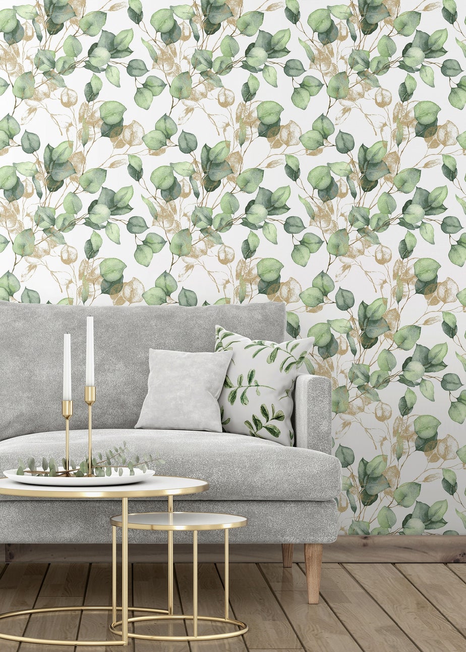 Muriva Eucalyptus Green Wallpaper