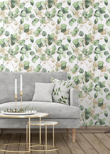 Muriva Eucalyptus Green Wallpaper