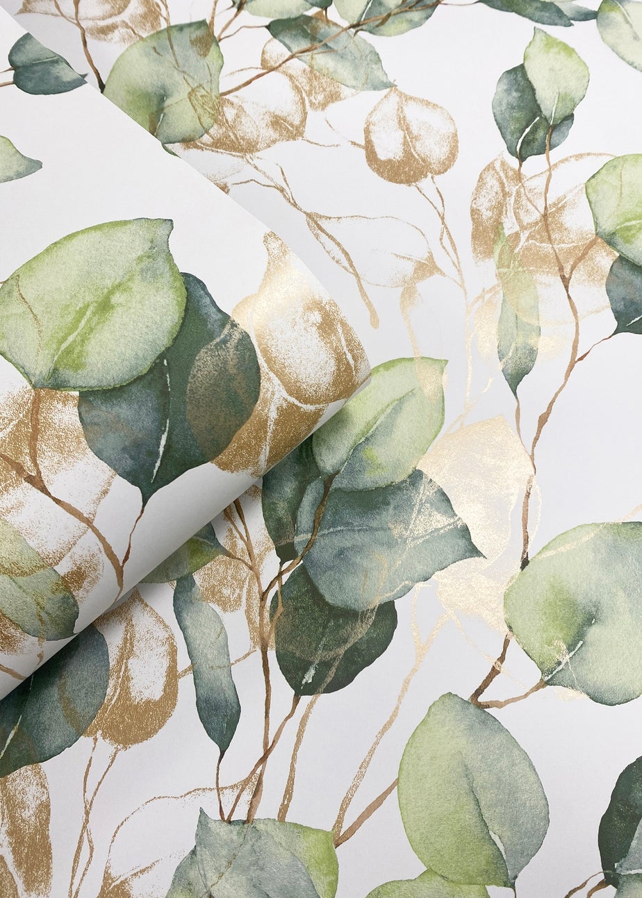 Muriva Eucalyptus Green Wallpaper