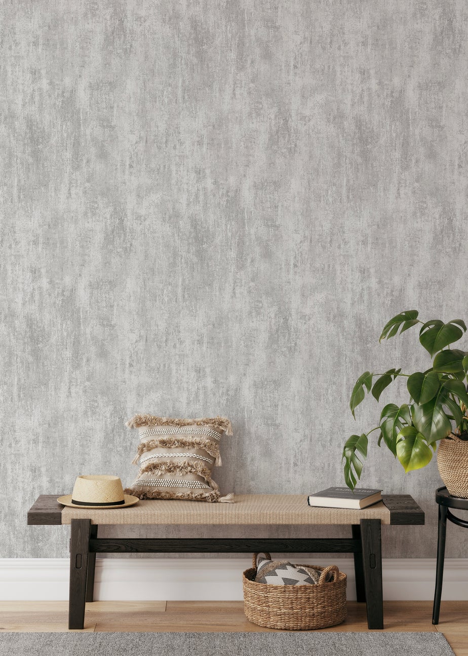 Muriva Phelan Texture Grey Wallpaper