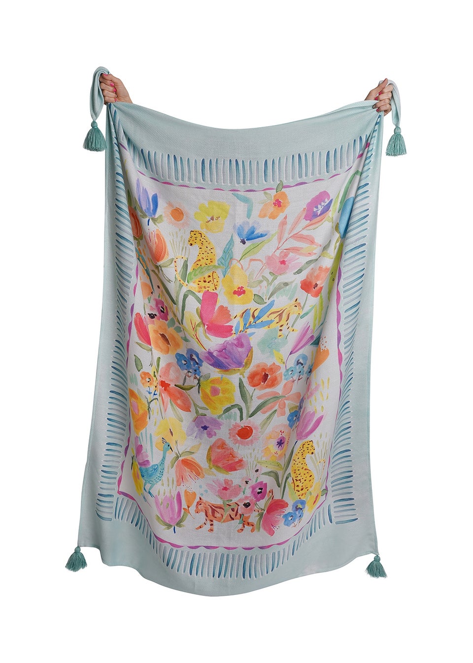 Appletree Style Festival Blue Throw