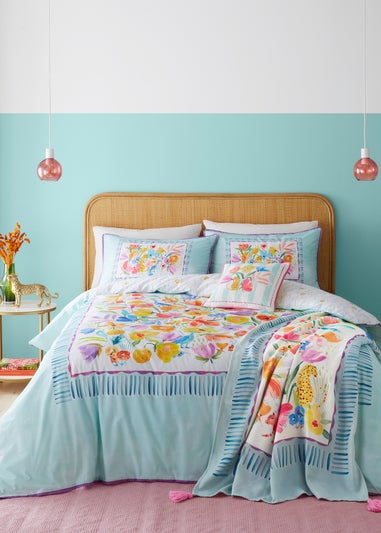 Appletree Style Festival Blue Throw