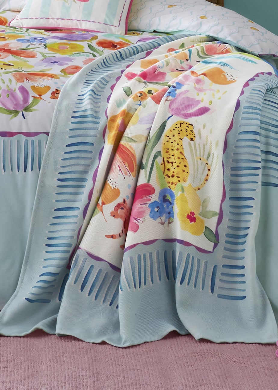 Appletree Style Festival Blue Throw