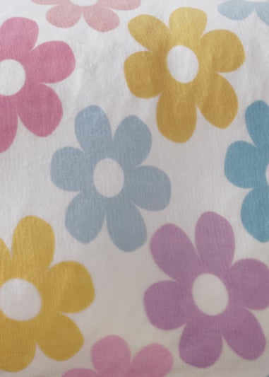 Bedlam Retro Flower White Duvet Cover Set