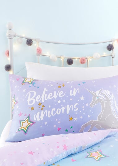 Bedlam Ombre Unicorn Glow in the Dark Lilac Duvet Cover Set