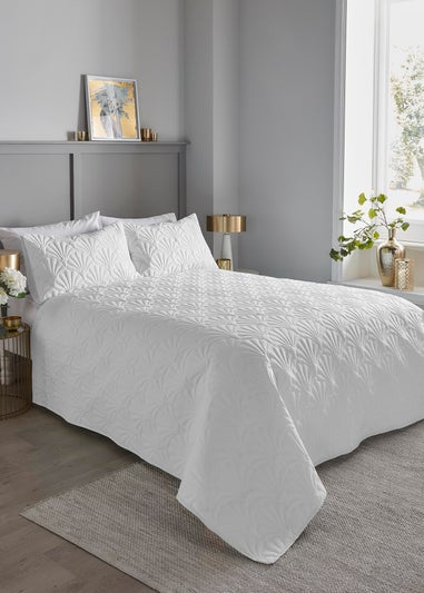 Serene Cavali Pinsonic White Bedspread