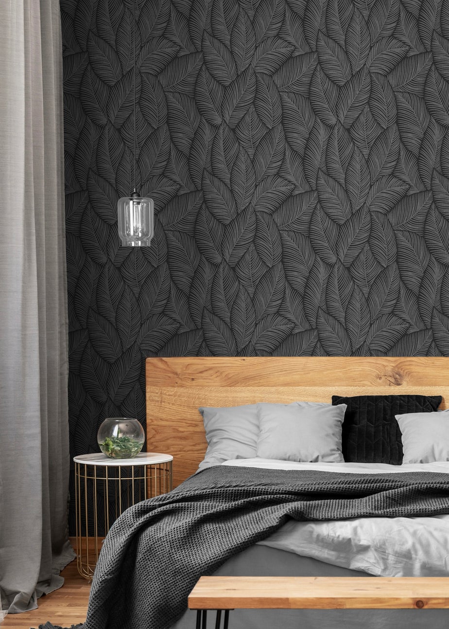 Muriva Denver Leaf Charcoal