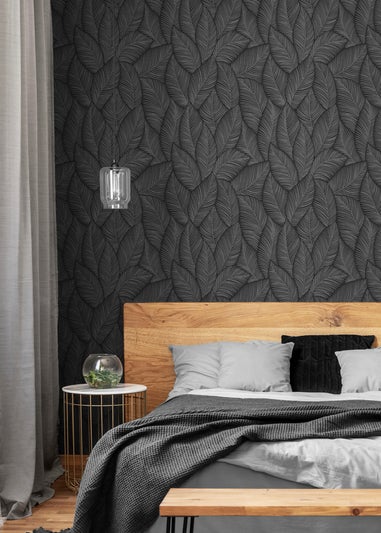 Muriva Denver Leaf Charcoal