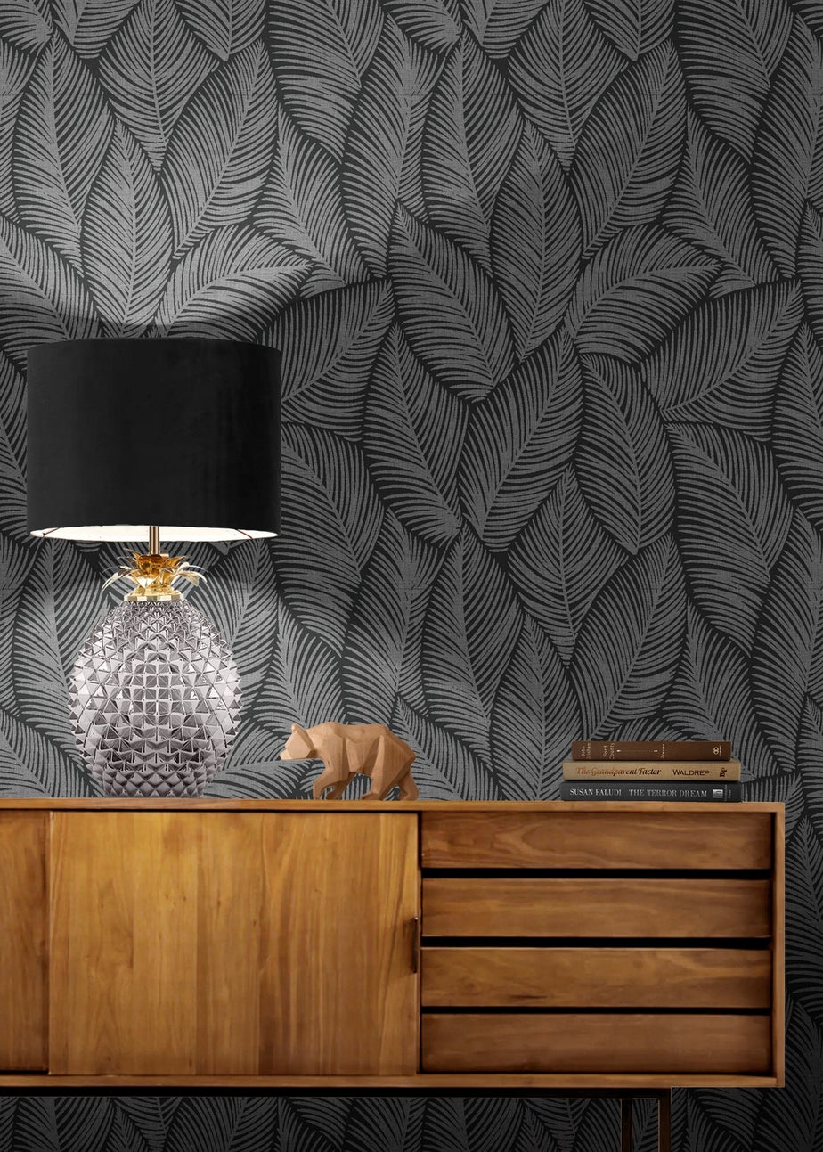 Muriva Denver Leaf Charcoal