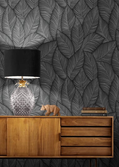 Muriva Denver Leaf Charcoal