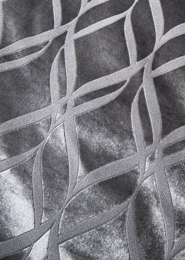 Soiree Belfort Velvet Grey Duvet Cover Set