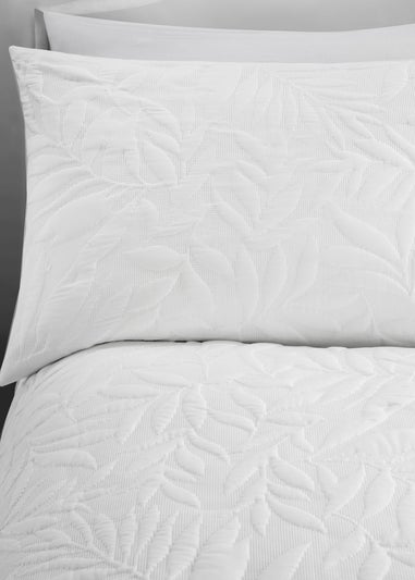 Serene Luana Soft Touch White Duvet Cover Set